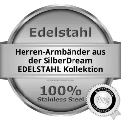 SilberDream Lederarmband schwarz Herren Leder Armband LAP014S