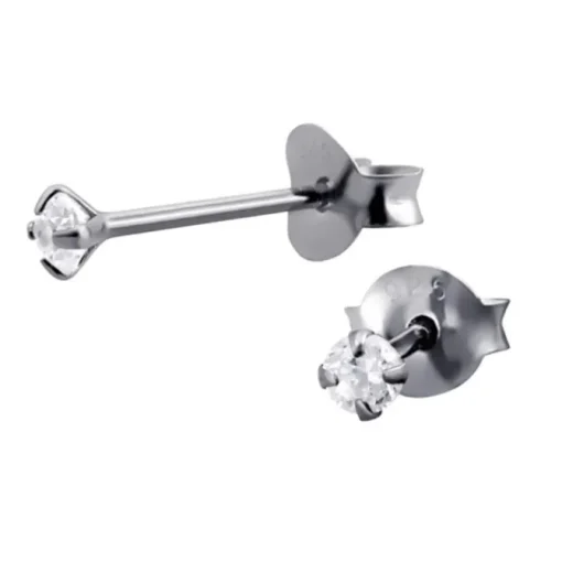 SilberDream mini Ohrstecker Zirkonia weiß 925 Silber Ohrring SDO8502W