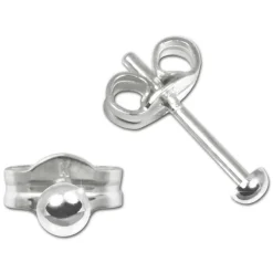 SilberDream mini-Ohrstecker Halbkugel 2,5mm Silber 925 Ohrring SDO5552