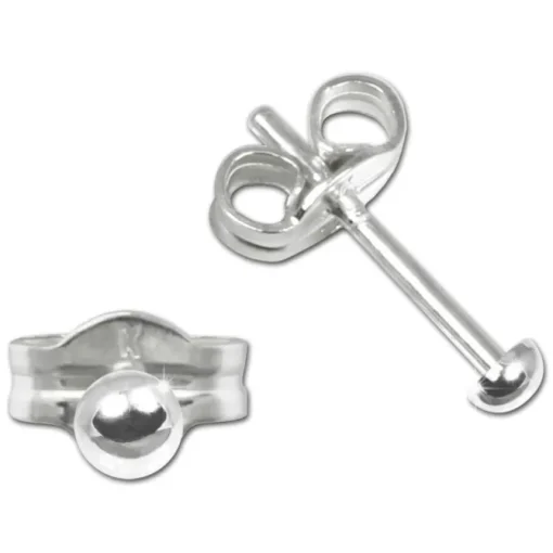 SilberDream mini-Ohrstecker Halbkugel 2,5mm Silber 925 Ohrring SDO5552