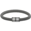 SilberDream Nappa Leder Armband grau 20cm Edelstahlverschluss LAB1020