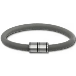 SilberDream Nappa Leder Armband grau 20cm Edelstahlverschluss LAB1020