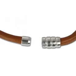 SilberDream Nappa Leder Armband cognac mit 925er Verschluss LS0642
