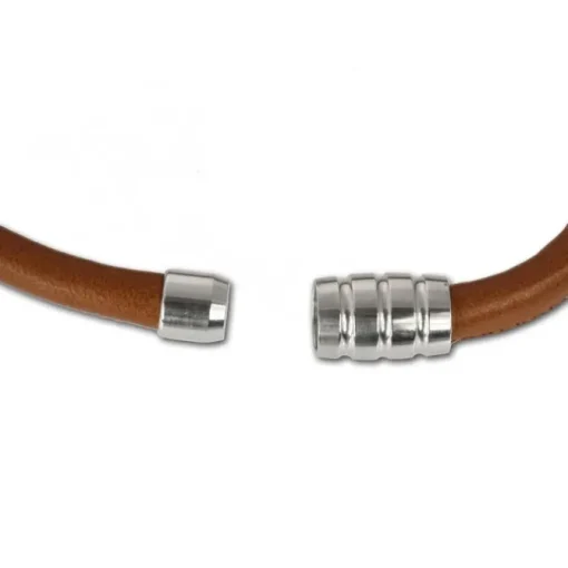 SilberDream Nappa Leder Armband cognac mit 925er Verschluss LS0641