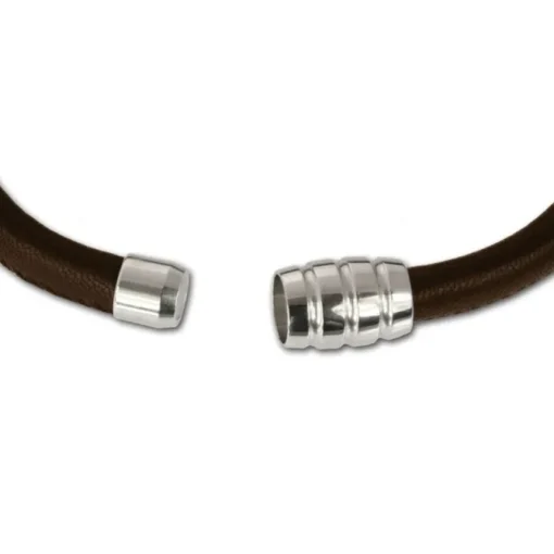SilberDream Nappa Leder Armband braun 21cm mit 925er Verschluss LS0612