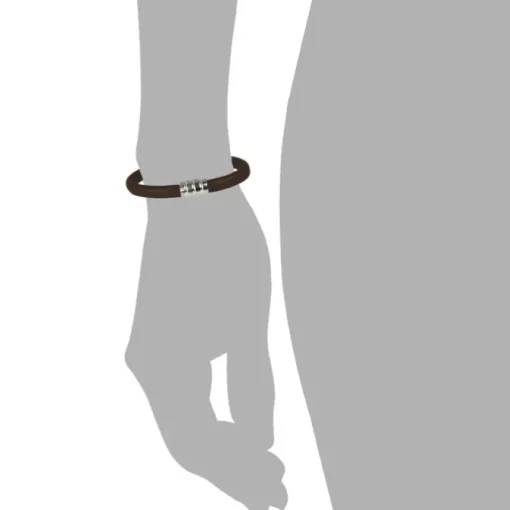 SilberDream Nappa Leder Armband braun 21cm mit 925er Verschluss LS0612