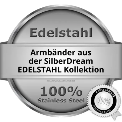 SilberDream Nappa Leder Armband schwarz 20cm Edelstahlverschluss LAB1320