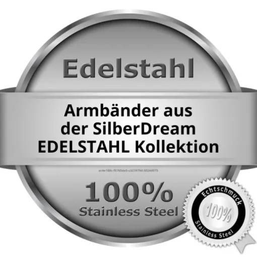 SilberDream Nappa Leder Armband grau 20cm Edelstahlverschluss LAB1020