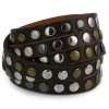 SilberDream Nieten-Lederarmband Wickeloptik braun Leder Armband LAP087B