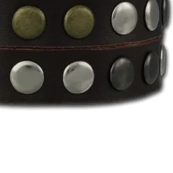 SilberDream Nieten-Lederarmband Wickeloptik braun Leder Armband LAP088B