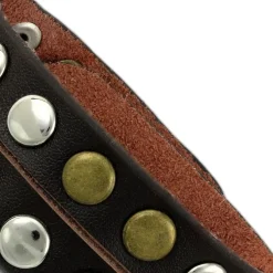 SilberDream Nieten-Lederarmband Wickeloptik dunkelbraun Damen Leder Band LAP088N