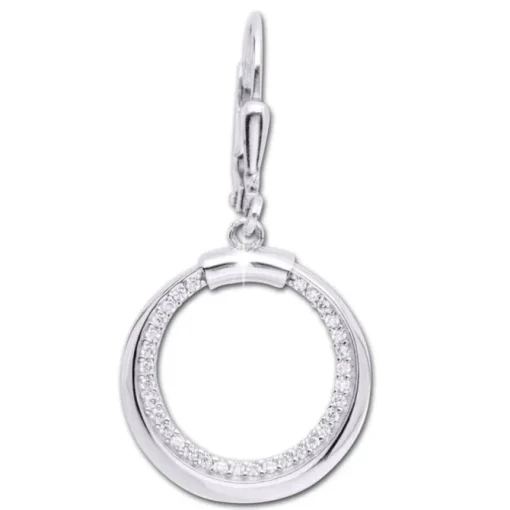 SilberDream Ohrhänger - Round - Zirkonia 925er Silber Damen SDO4392W