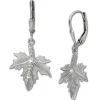 SilberDream Ohrhänger Ahornblatt Zirkonia weiß 925 Silber Ohrring SDO4425W