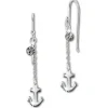 SilberDream Ohrhänger Anker Zirkonia weiß 925 Silber Damen Ohrring SDO8811W