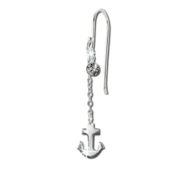 SilberDream Ohrhänger Anker Zirkonia weiß 925 Silber Damen Ohrring SDO8811W