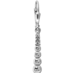 SilberDream Ohrhänger Balls Zirkonia weiß 925 Silber Damen Ohrring SDO4440W