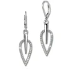 SilberDream Ohrhänger Blatt Zirkonia weiß 925 Silber Ohrring SDO4285W