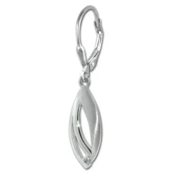 SilberDream Ohrhänger Blatt Zirkonia weiß 925 Sterling Silber Damen SDO4394W