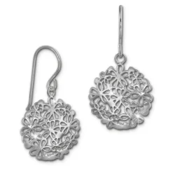 SilberDream Ohrhänger Blumenscheibe 925er Silber Damen Ohrringe SDO469J