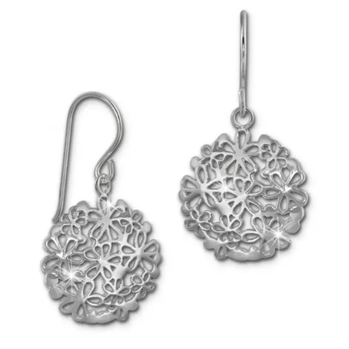 SilberDream Ohrhänger Blumenscheibe 925er Silber Damen Ohrringe SDO469J
