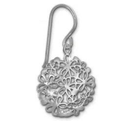 SilberDream Ohrhänger Blumenscheibe 925er Silber Damen Ohrringe SDO469J