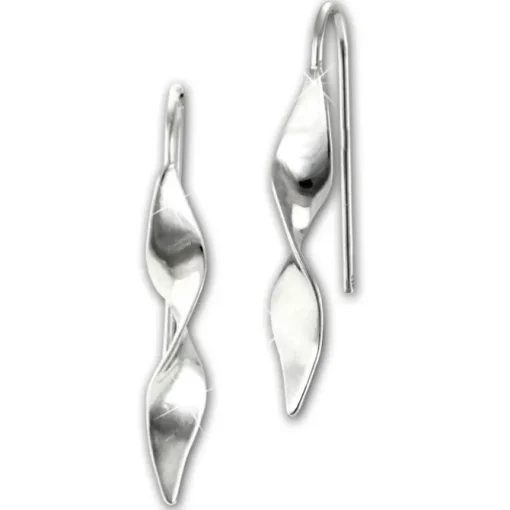 SilberDream Ohrhänger Design gedreht 925 Sterling Silber Damen Ohrringe SDO6716J