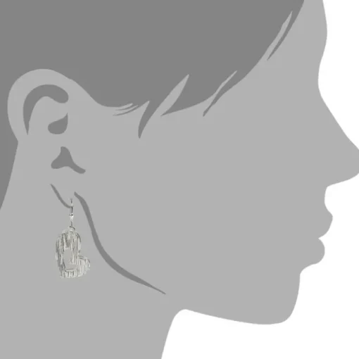 SilberDream Ohrhänger Doppelherz 925 Sterling Silber Ohrring SDO324