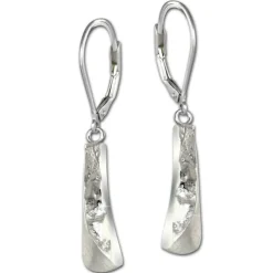 SilberDream Ohrhänger 3D-Rechteck 925 Sterling Silber Damen Ohrring SDO4342J