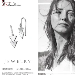 SilberDream Ohrhänger Dreiecke 925er Sterling Silber Damen Ohrring SDO8809J