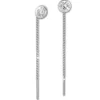 SilberDream Ohrhänger Durchzieher Zirkonia weiß 5mm 925 Silber SDO5965W