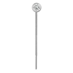 SilberDream Ohrhänger Durchzieher Zirkonia weiß 5mm 925 Silber SDO5965W