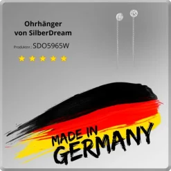 SilberDream Ohrhänger Durchzieher Zirkonia weiß 5mm 925 Silber SDO5965W