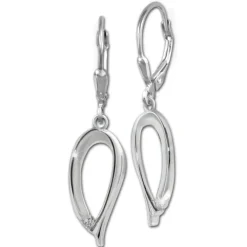 SilberDream Ohrhänger Elegance Zirkonia weiß 925 Sterling Silber Damen SDO4382W