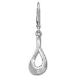 SilberDream Ohrhänger Elegance Zirkonia weiß 925 Silber Ohrring SDO4284W