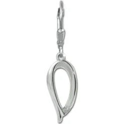 SilberDream Ohrhänger Elegance Zirkonia weiß 925 Sterling Silber Damen SDO4382W