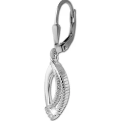 SilberDream Ohrhänger Elegance Zirkonia weiß 925 Silber Damen Ohrring SDO4439W