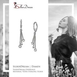 SilberDream Ohrhänger 3er Kettchen Ohrring 925er Silber SDO5733