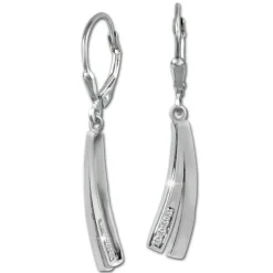 SilberDream Ohrhänger Fantasie Zirkonia weiß 925 Sterling Silber Damen SDO4372W