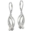 SilberDream Ohrhänger Fisch Zirkonia 925er Sterling Silber Damen SDO4336W