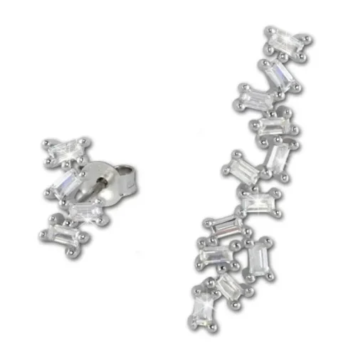 SilberDream Ohrhänger Glamour Zirkonia 925 Sterling Silber Damen Ohrring GSO466W