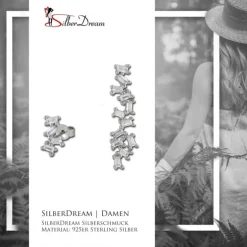 SilberDream Ohrhänger Glamour Zirkonia 925 Sterling Silber Damen Ohrring GSO466W