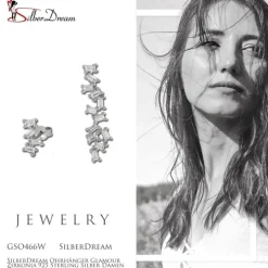 SilberDream Ohrhänger Glamour Zirkonia 925 Sterling Silber Damen Ohrring GSO466W