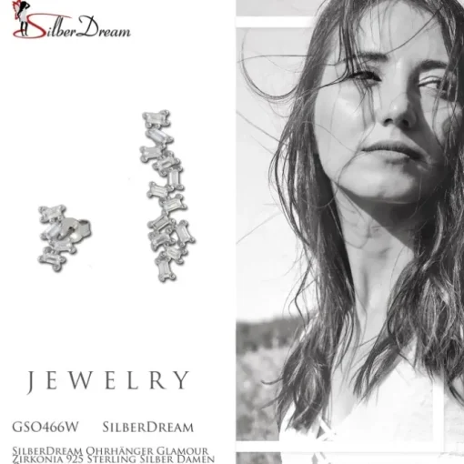SilberDream Ohrhänger Glamour Zirkonia 925 Sterling Silber Damen Ohrring GSO466W
