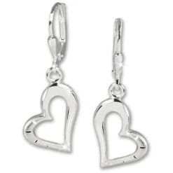SilberDream Ohrhänger Herz Ohrring 925 Sterling Silber SDO504