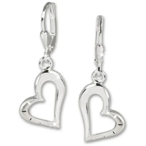 SilberDream Ohrhänger Herz Ohrring 925 Sterling Silber SDO504