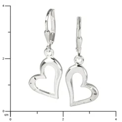 SilberDream Ohrhänger Herz Ohrring 925 Sterling Silber SDO504