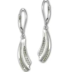 SilberDream Ohrhänger Klassik Zirkonia 925er Sterling Silber Damen SDO4344W