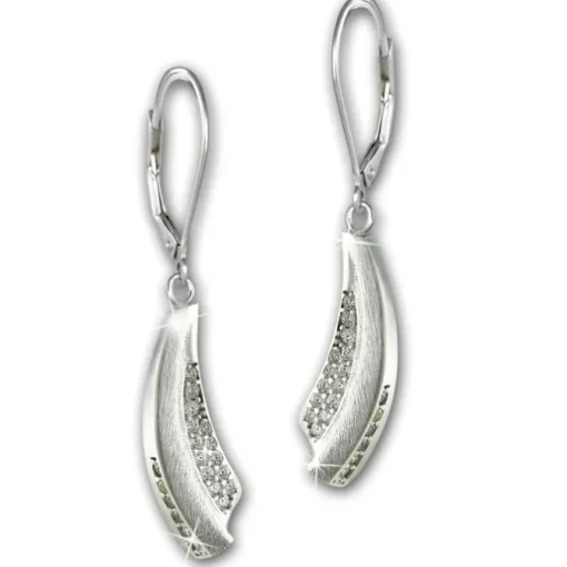 SilberDream Ohrhänger Klassik Zirkonia 925er Sterling Silber Damen SDO4344W