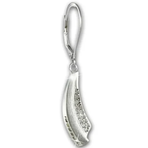 SilberDream Ohrhänger Klassik Zirkonia 925er Sterling Silber Damen SDO4344W