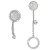 SilberDream Ohrhänger Kreis Zirkonia 925 Silber Damen Doppelohrring GSO431W